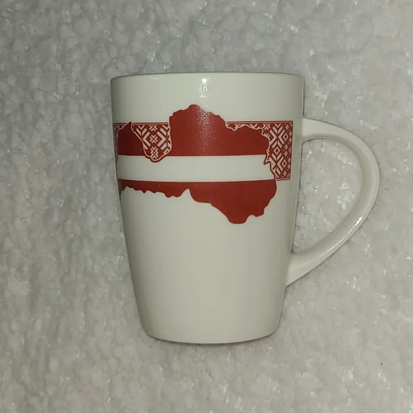 Latvija White and Red Mug - Picture 8 of 10